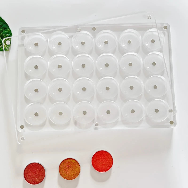 Empty Magnetic Eyeshadow Palette DIY Acrylic Makeup Organizer 24 Holes 26mm