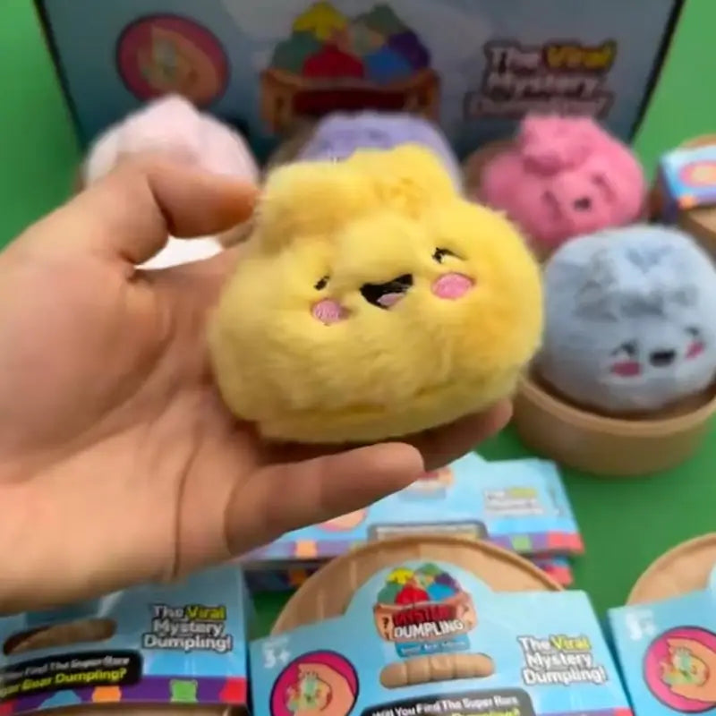 Cute Plush Steamed Bun Keychains 12-Pack - Soft, Vibrant, Stress-Relief Toys
