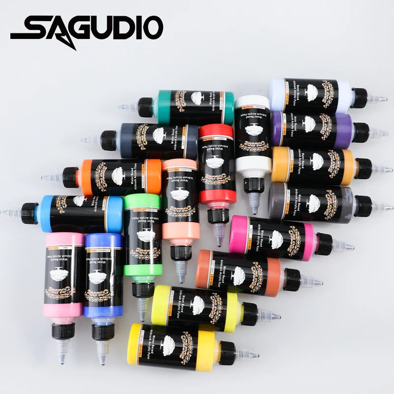Airbrush Acrylic Paint Set - 100ML DIY Art & Craft Ink for Modeling Textile Wood