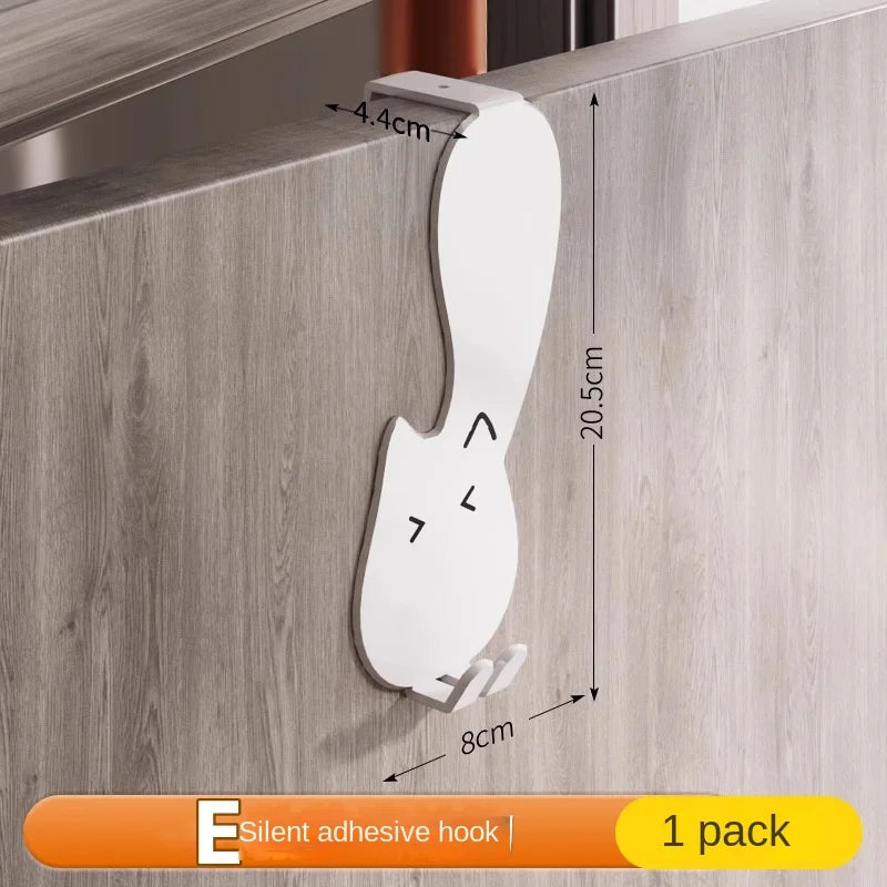 1/6 Piece Over-the-Door Hook Set - No-Drill Storage Rack for Kitchen & Closet