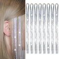Sequin Hair Accessories Set with 8 Strands for Holiday Parties