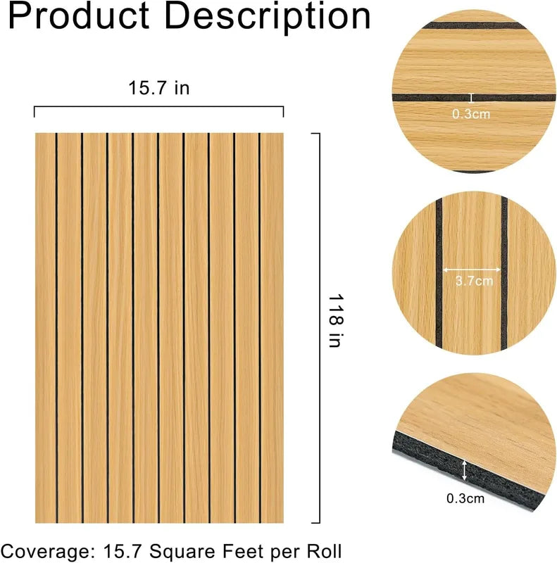Self-Adhesive 3D Wood Grain Wall Panels for Ceiling and Wall Decor