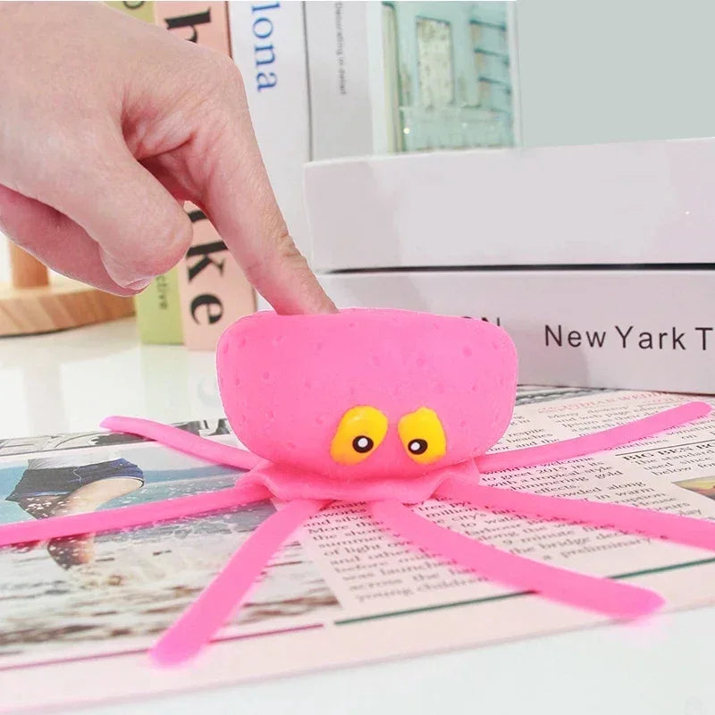 Baby Bath Toys Sponge Water Absorbing Octopus Stress Relief Play Water Toy for Children