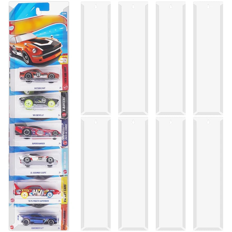 Clear Wall-Mount Display Case for Model Cars - Transparent Toy Car Organizer