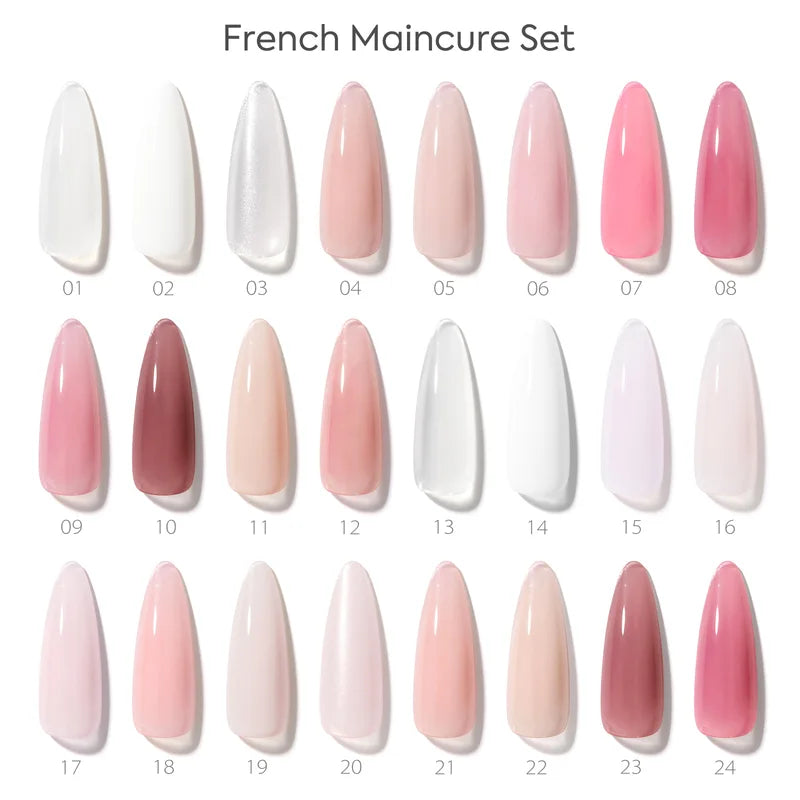6pcs Gel Nail Polish Kit HEMA-Free UV Construction Nail Art Set - Assorted Colors