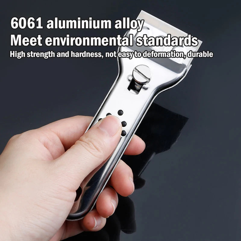 Stainless Steel Paint Scraper Tool with Replaceable Blades for Kitchen Glass Tile