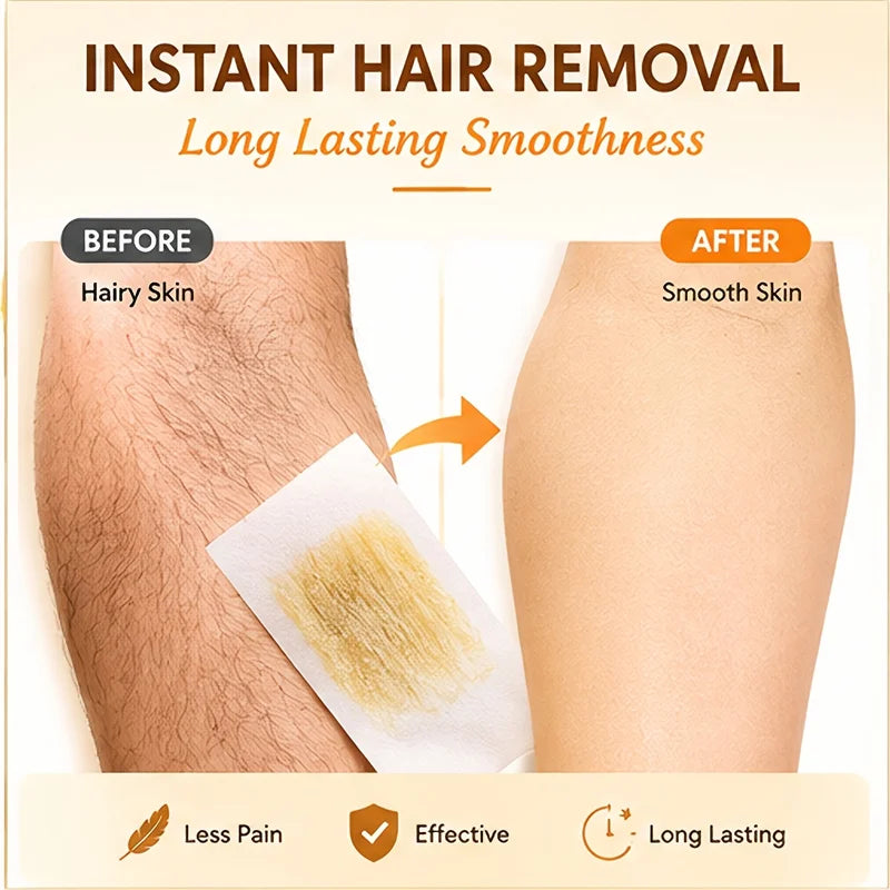 Salon Grade Honey Wax Kit with 120g Tube, 10 Strips & Pre/Post Care Oil