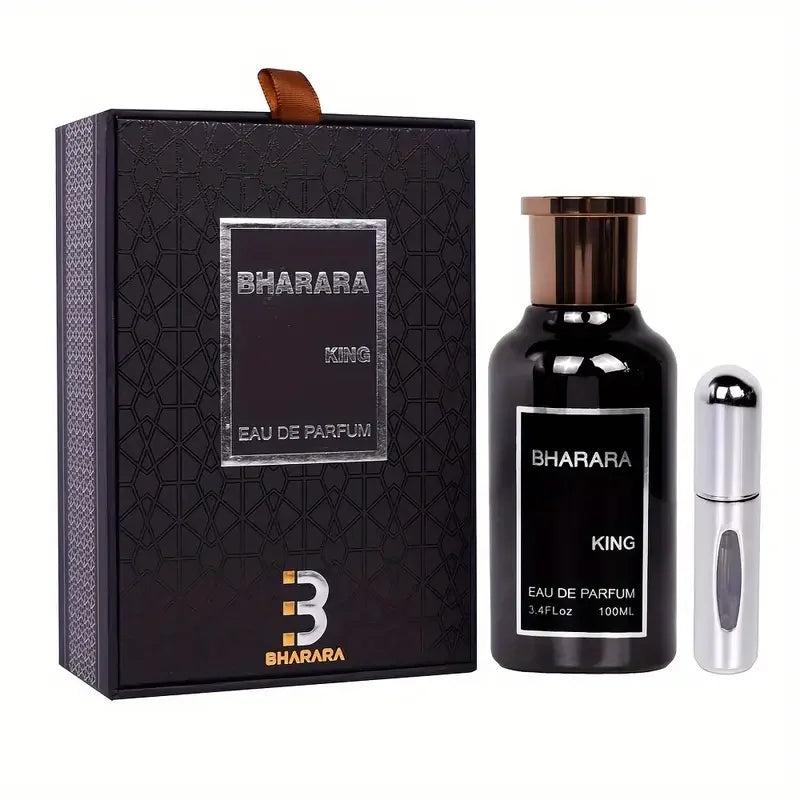 Bharara King Eau de Parfum 3.4oz Men’s Woody Spicy Fragrance with Travel Spray