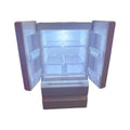 Light-Up Mini Double-Door Refrigerator Dollhouse Model for Pretend Play - 1:12 Scale Food Scene Decoration