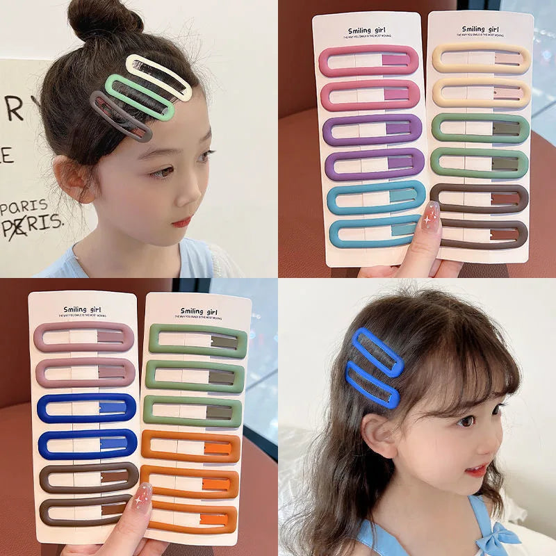 6PCS Versatile Morandi Color Hair Pins for Girls Women Kids - Hair Side Clips