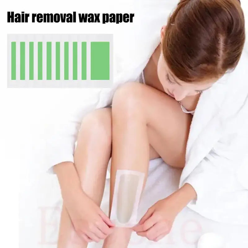 10pcs Double Sided Cold Wax Strips for Hair Removal - Gentle & Fast Depilation