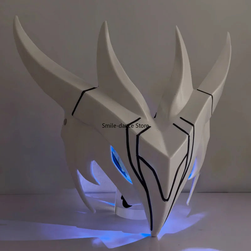 Halloween Yone Mask Cosplay Costume Accessory Resin Luminescent Mask for Game League of Legends