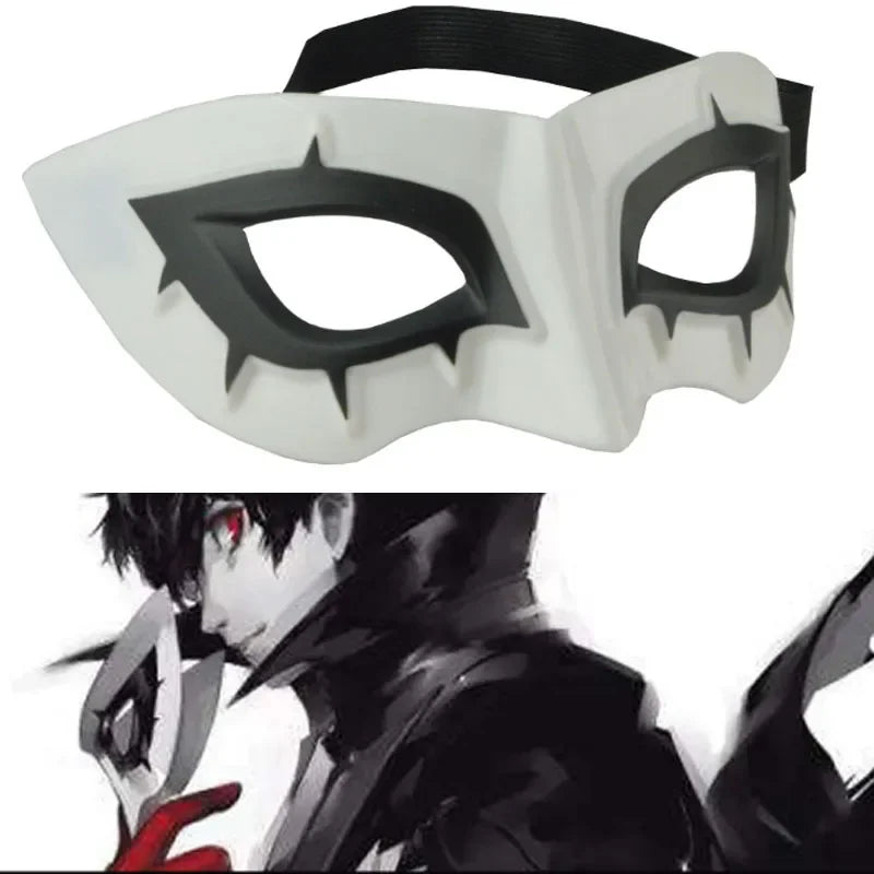 Half Face Mask for Persona 5 Hero Joker Cosplay Halloween Party Accessories