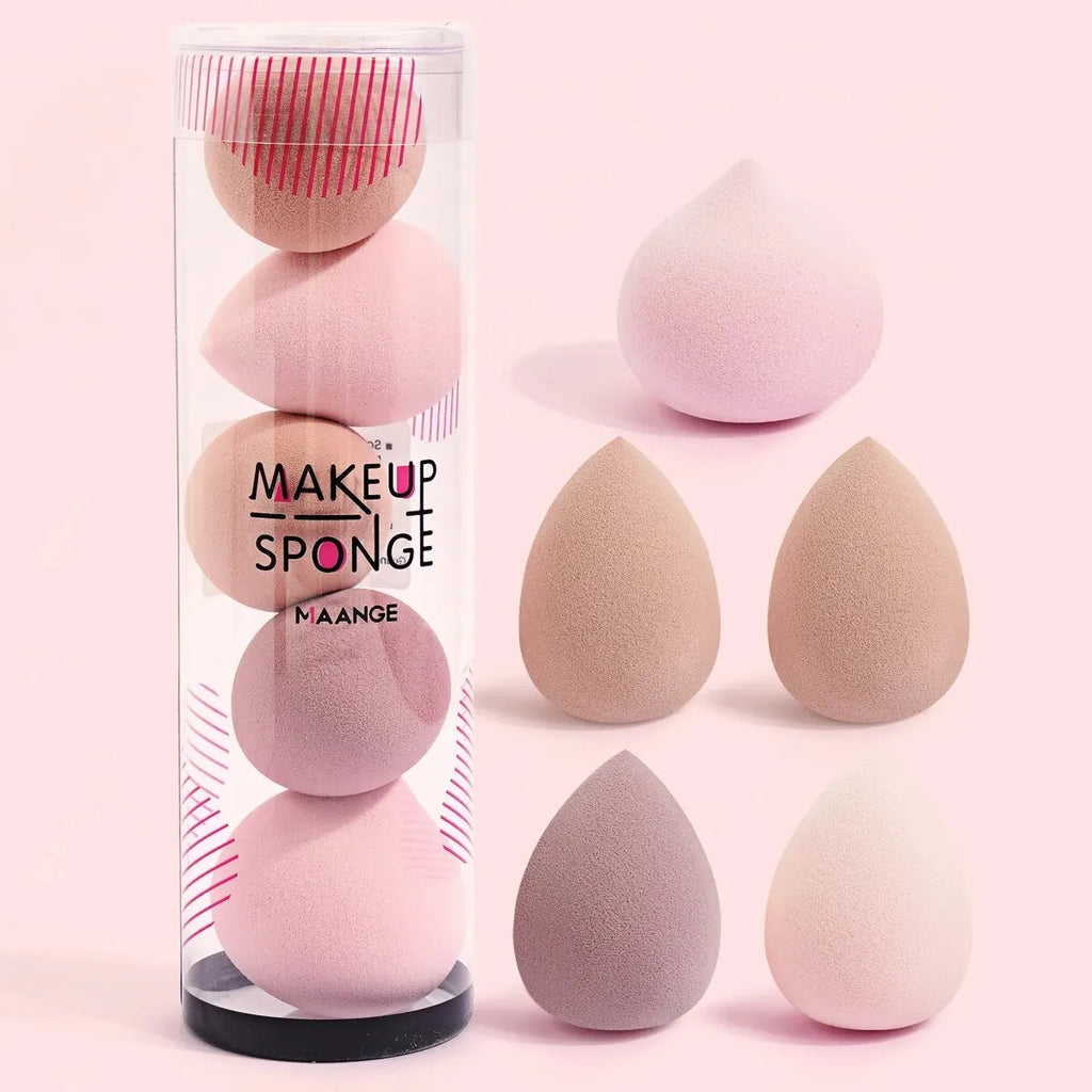 5-Piece Makeup Sponge Blender Set for Foundation Concealer Powder and Cream