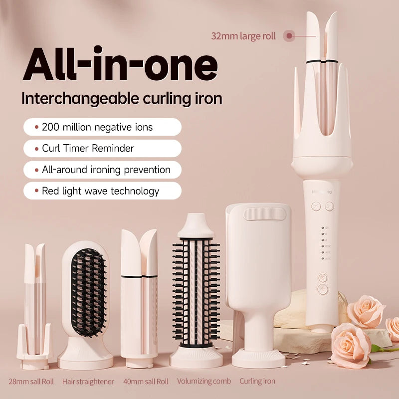 Automatic Hair Curler with Negative Ion Ceramic Barrel - Large Wave Perm, Multiple Sizes