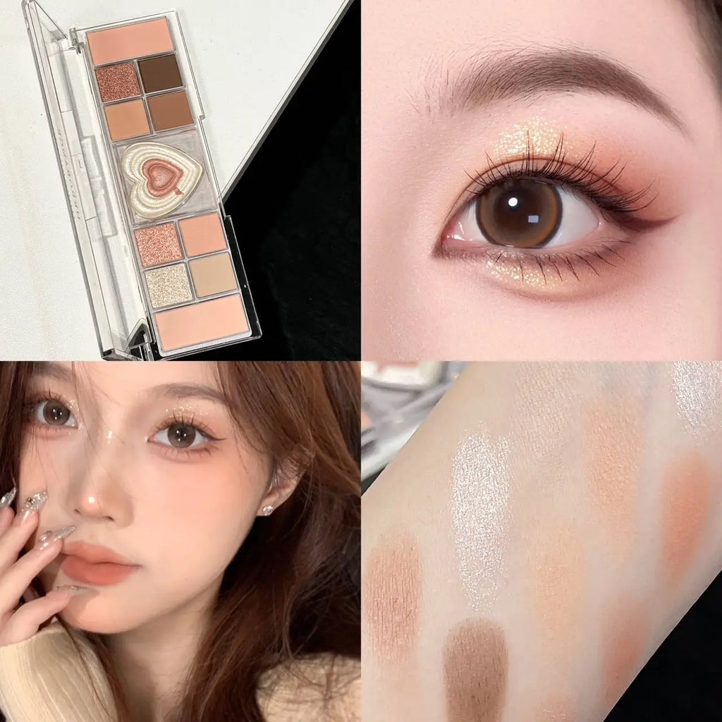 12-Color Eyeshadow Palette with Pearlescent & Matte Finishes - Versatile Makeup Set