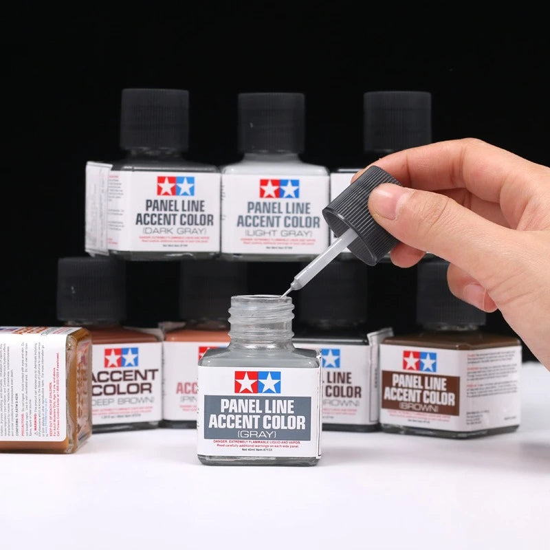 Model Paint Set - Enamel Panel Line Accent Color for Military & Car Models