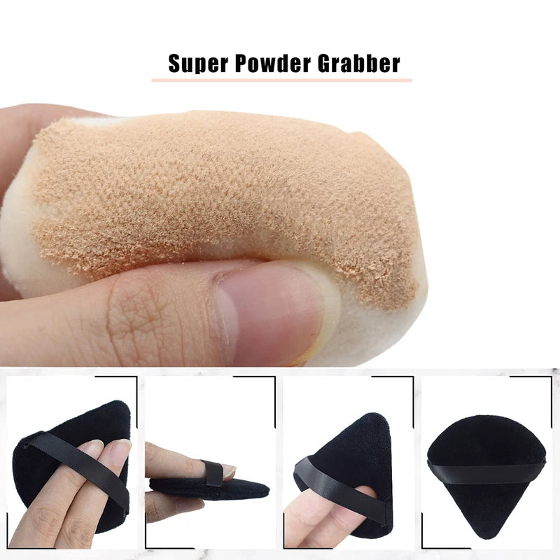 7Pcs Triangular Makeup Sponge Set - Soft Velvet Cosmetic Blenders for Contouring & Eye Makeup