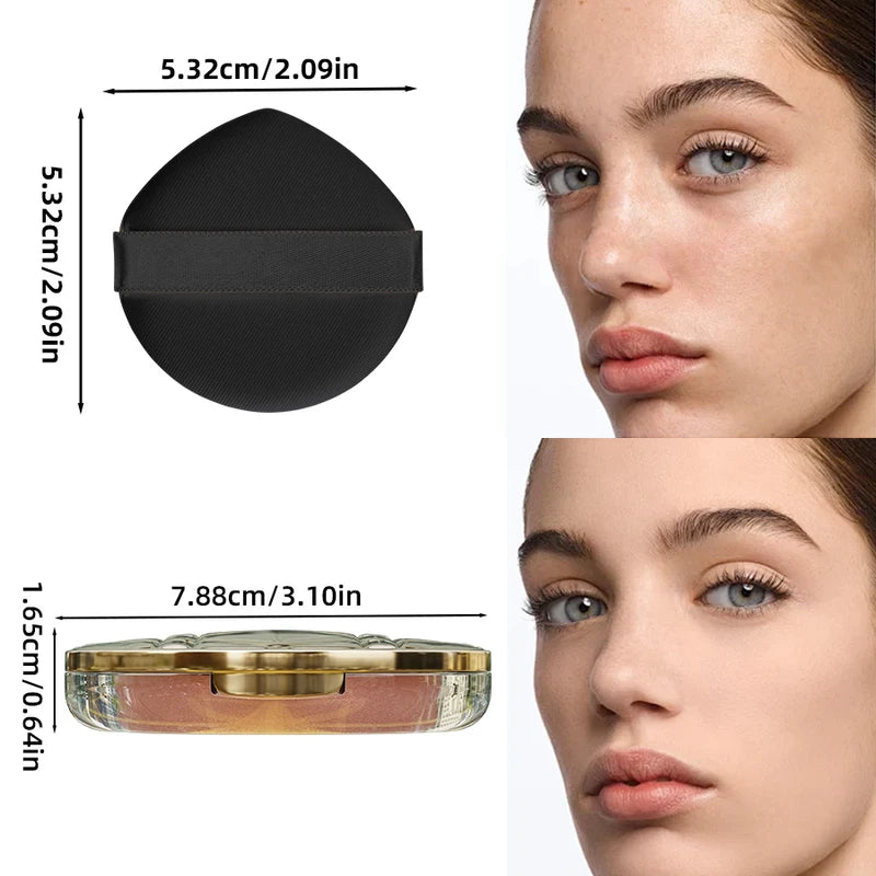 Oil-Control Full Coverage Matte Face Powder with Puff - Multiple Colors