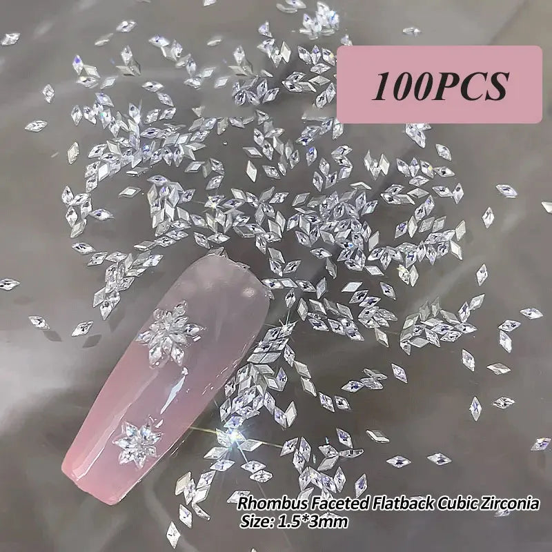 Mixed Shape 3D Mini Zircon Nail Rhinestones for Manicure & Nail Art Decorations