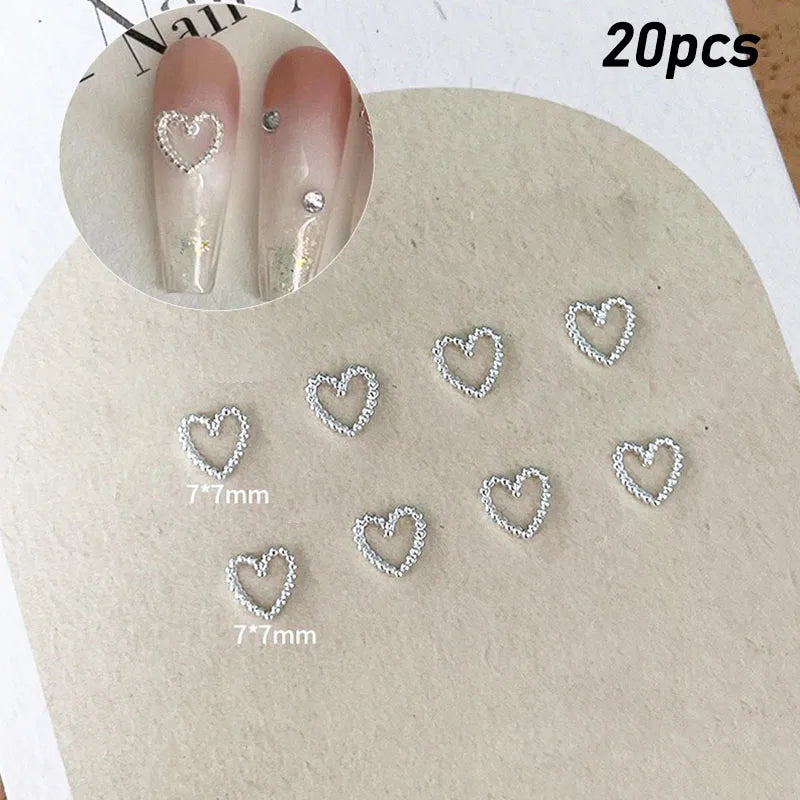 Bow Charms Nail Art Rhinestones Heart Zircon Mini Stone for Manicure DIY Jewelry