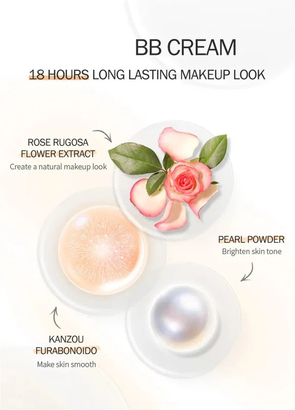 Long Lasting Waterproof BB Cream Foundation with Acne Cover - 11 Color Options