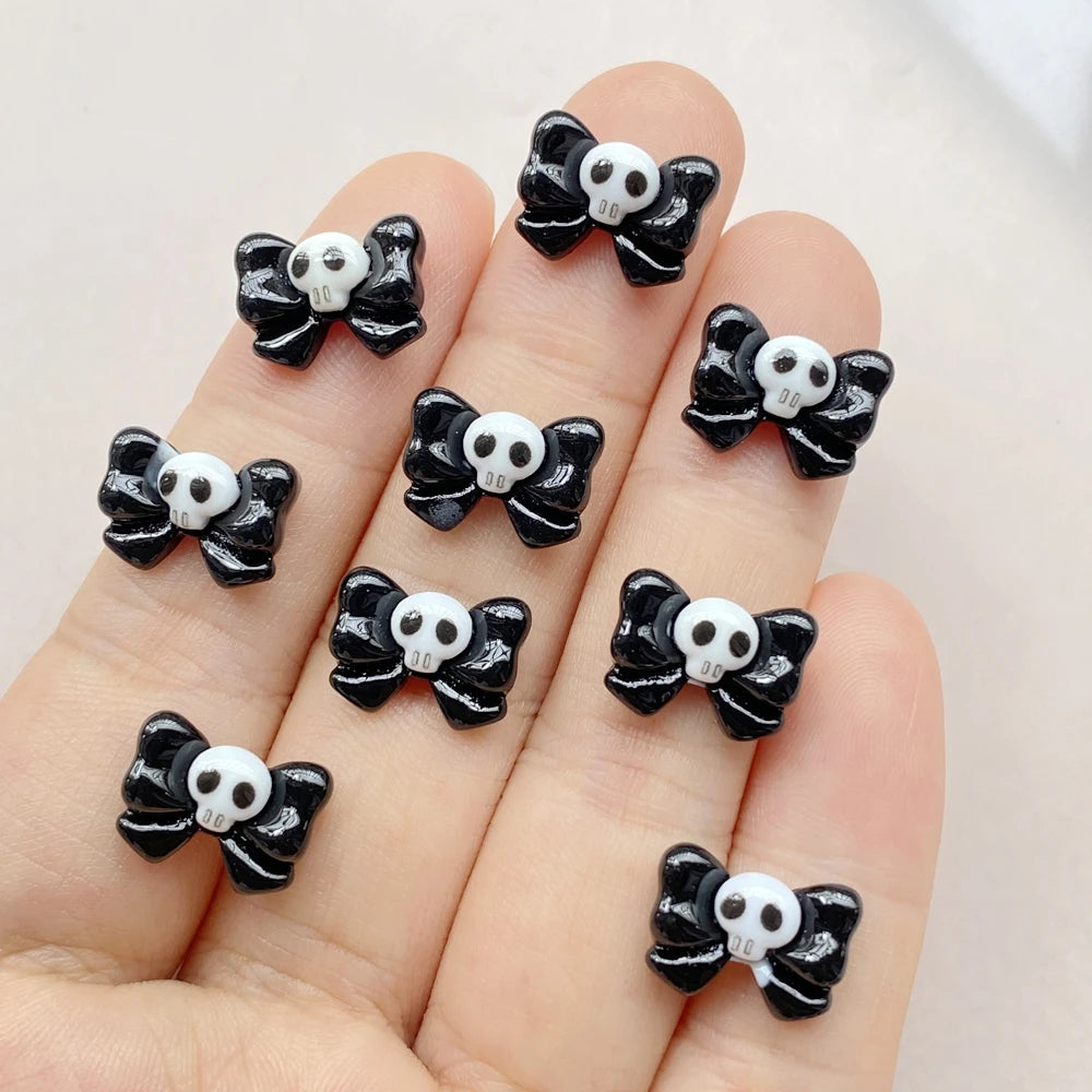 20Pcs Cute Cartoon Halloween Nail Art Charms Resin Decorations for DIY Crafts