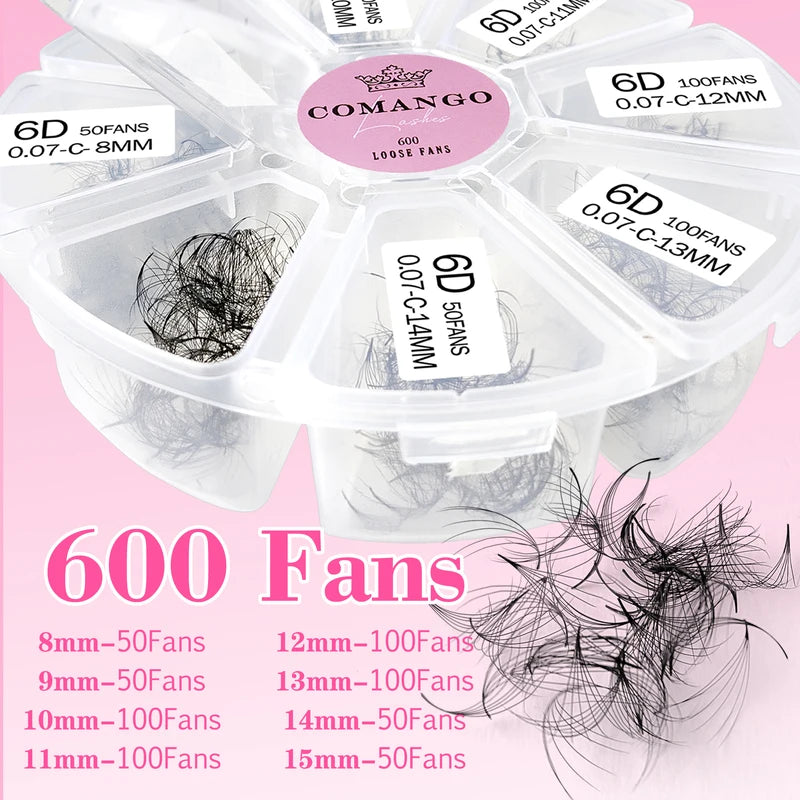 Premade Wispy Volume Eyelash Fans - High-Quality Hand Made Fluffy Lash Extensions