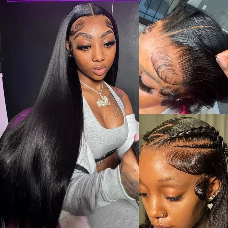 Human Hair Wigs Glueless 4x4 & 13x4 HD Transparent Lace Frontal Straight 16-42Inch