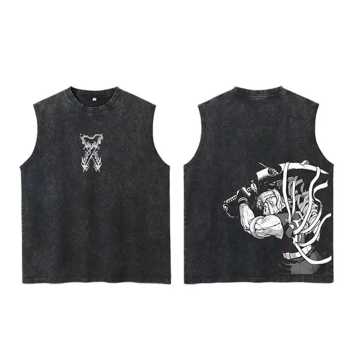 Anime Demon Slayer Tank Tops for Men Women Sleeveless Shirt Summer Oversized Gym Vest
