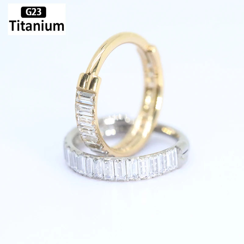 Titanium Body Piercing Earrings Septum Nose Ring Cartilage Helix Tragus Ear Jewelry 16G