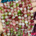 Multicolor Natural Stone Jade Chalcedony Beads for Jewelry Making - 6mm 8mm 10mm