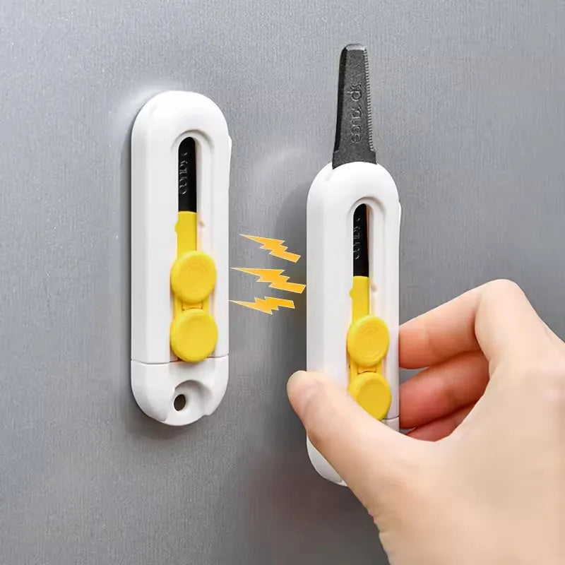 Magnetic Unboxing Knife with Retractable Blade and Safety Lock – Portable Utility Cutter