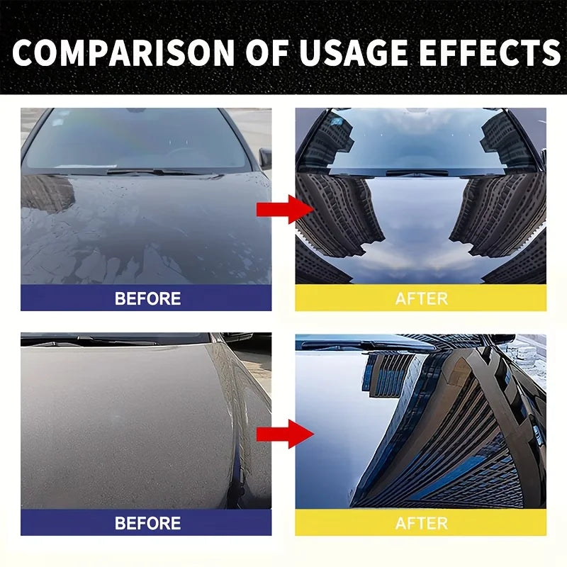 Black Car Wax with Crystal Plating for Deep Shine & Scratch Repair - Multiple Colors