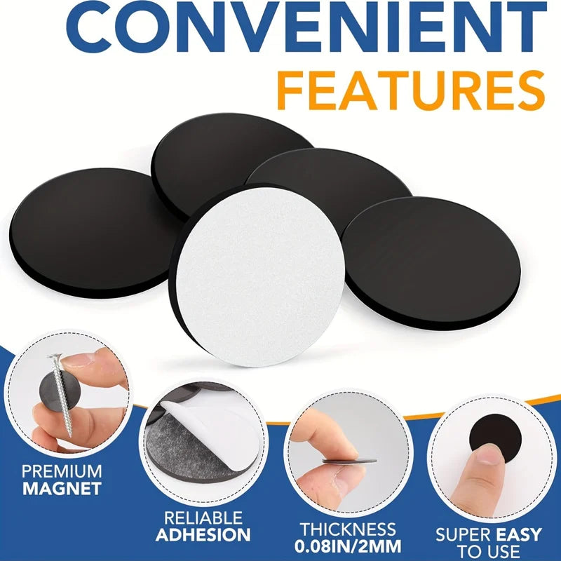 Magnetic Dots 0.8 Inch Strong Adhesive Flexible Magnets for Photos Crafts Office
