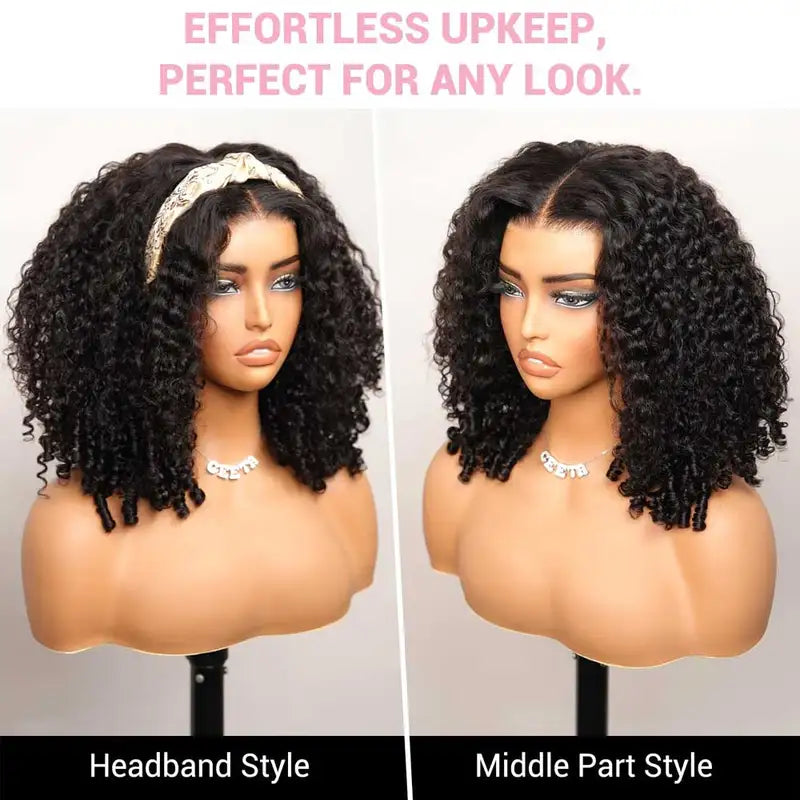 250% Density Burmese Curly Human Hair Wig 13x4 HD Transparent Lace Frontal 28 Inch