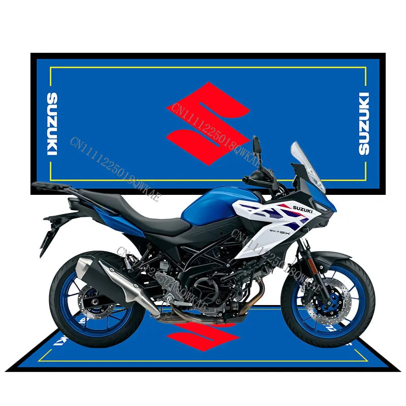 Motorcycle Display Mat - Anti-Slip Garage Carpet for Racing & Parking