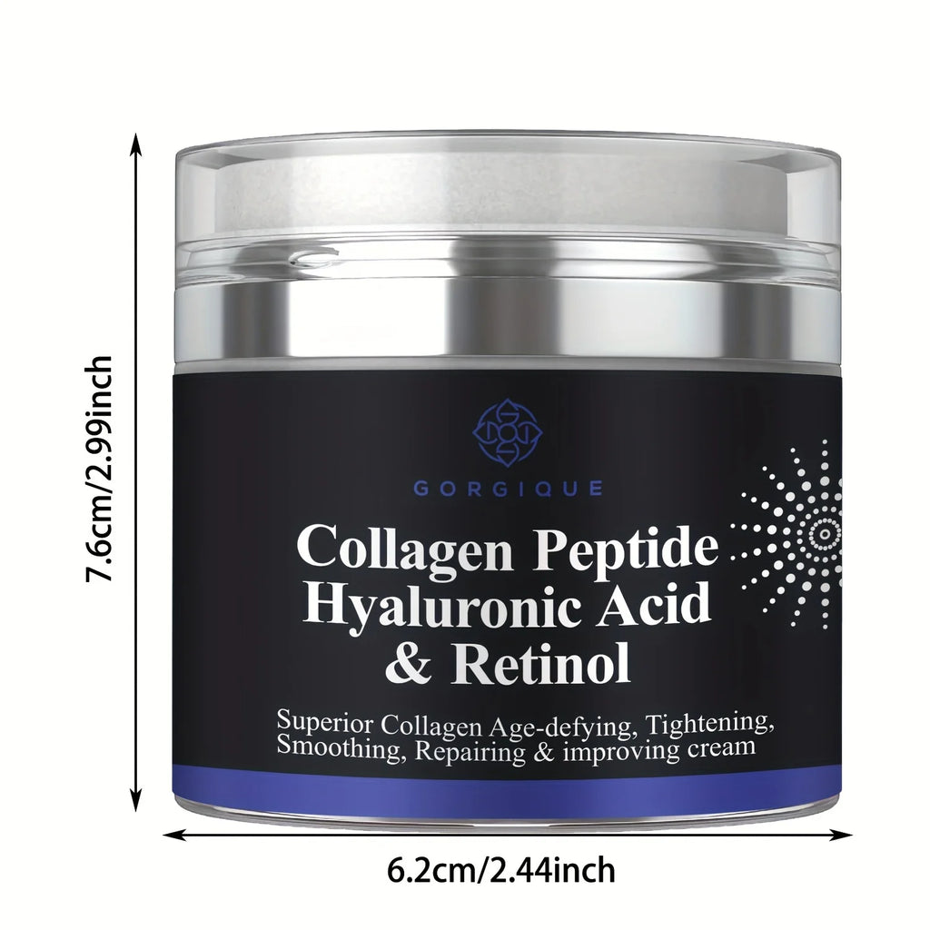 Collagen Peptide Face Moisturizer with Hyaluronic Acid & Retinol - Anti-Aging Skin Care