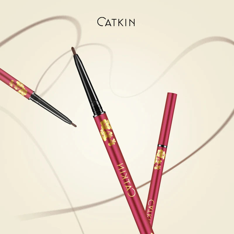 Eyebrow Pencil Waterproof Smudge-Proof 1.5mm Fine Tip with Built-in Brush
