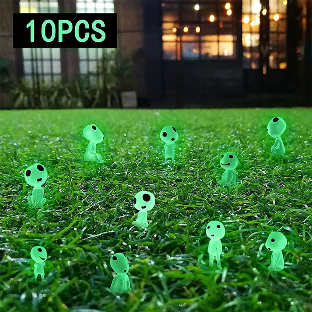 Miniature Garden Decor Glow in the Dark Princess Sculptures - 10 Pieces
