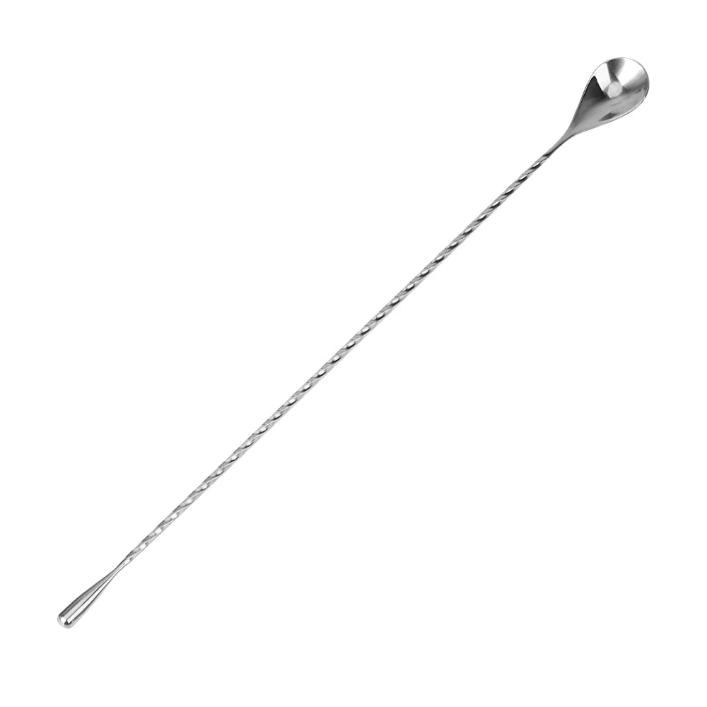 Stainless Steel Cocktail Mixing Spoon 30/40cm Bar Stirrer Teardrop Spiral Pattern