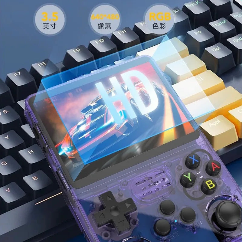 Retro Handheld Game Console with 128GB Storage - Portable Linux System