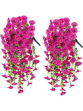 Artificial Flower Vine for Home Garden Wedding Outdoor Decoration - Violet & Red Variants