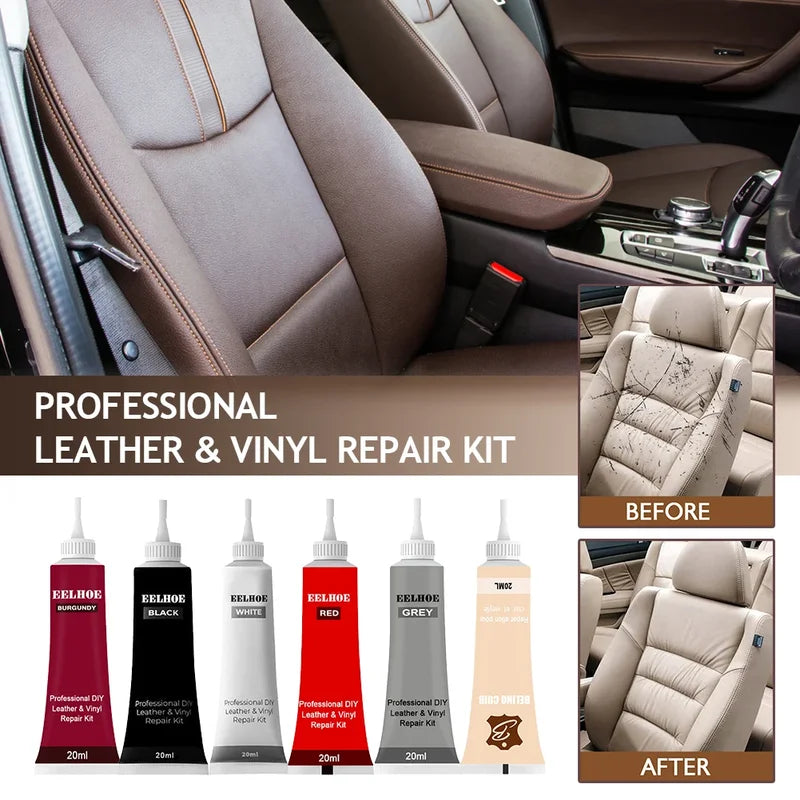 Leather Repair Gel for Car Seats and Furniture - 20ml Leather Finish, Quick Fix