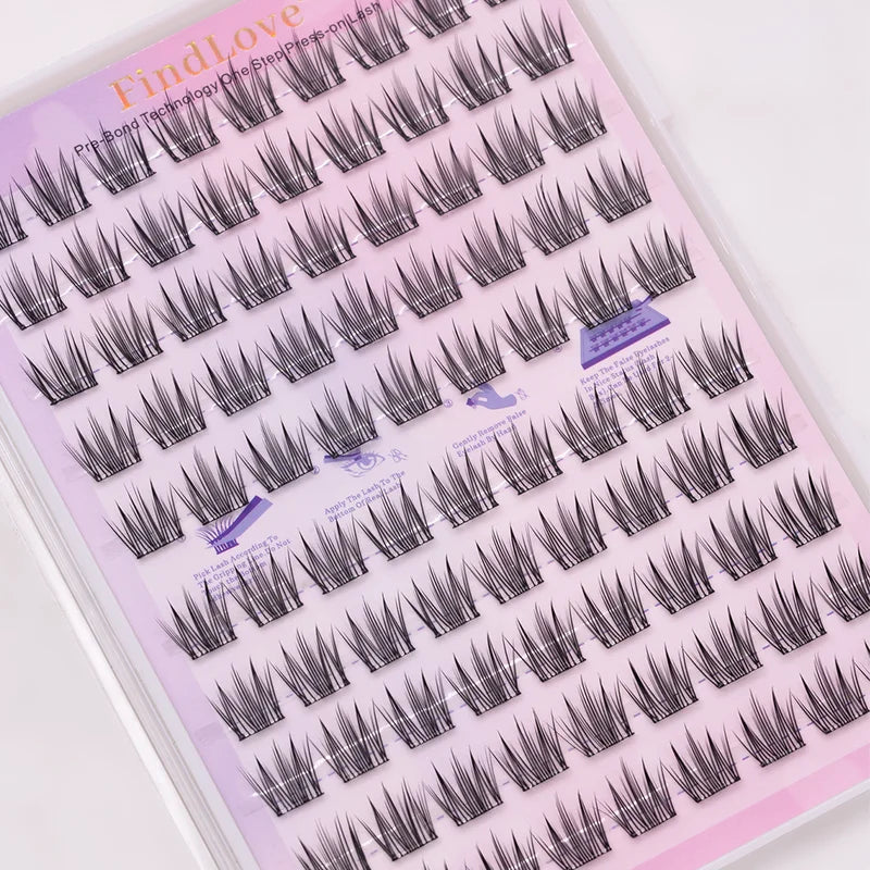 Self Adhesive False Eyelashes 10-13mm Reusable Natural Soft Long Lasting Makeup