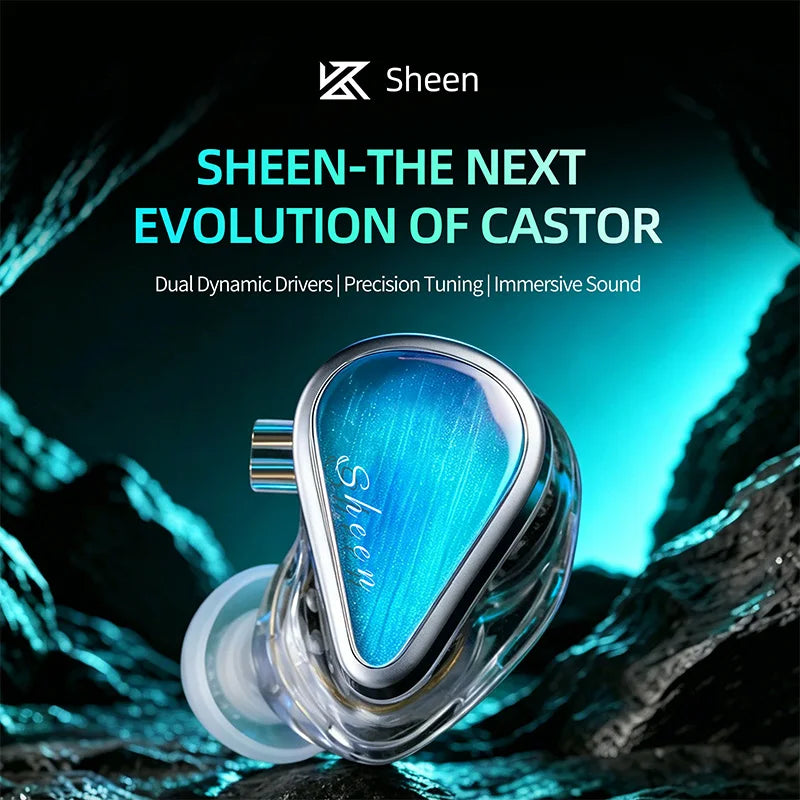 In-Ear Gaming Earphones with Dual Dynamic Drivers, Noise Cancellation & DSP Chip