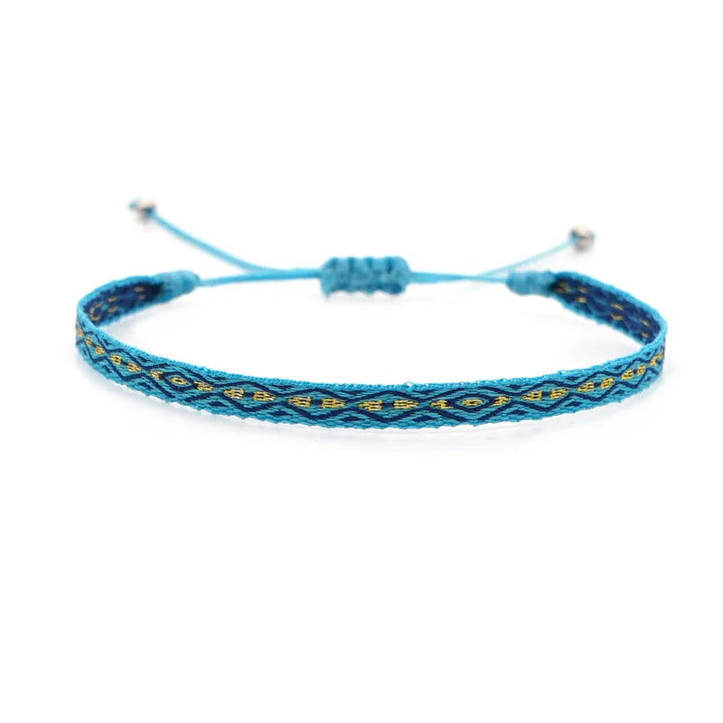 Handwoven Boho Friendship Bracelet for Women and Men - Colombia Cloth Wrap Jewelry