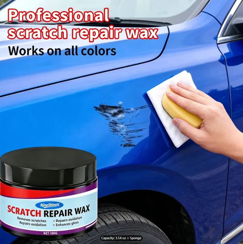 Car Scratch Remover Wax - Fast-Acting Polish for Cars, Motorcycles & Furniture