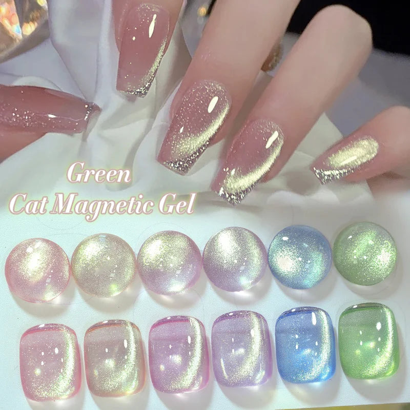 Magnetic Nail Gel Set with UV LED Soak Off 10ml - 6 Colors