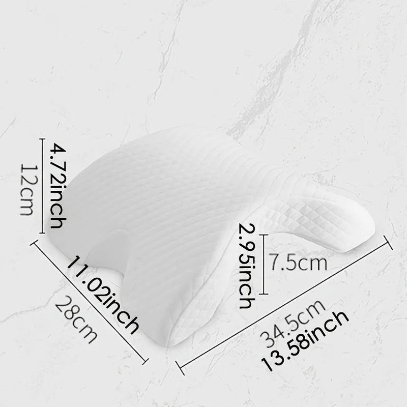 Memory Foam Travel Arched Cuddle Pillow for Couples & Sleep Comfort